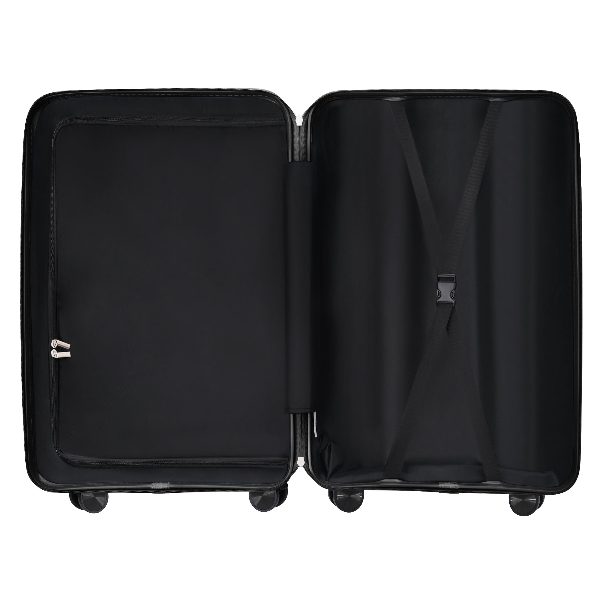 02c7bba425164fa79aa0696661d69d94.jpg WYNNEFIELD PRO SERIES- GREY BLUE Premium PP Travel Luggage 3-Piece Set 20" 24" and 28" with 360?? Spinner Wheels - Image 3