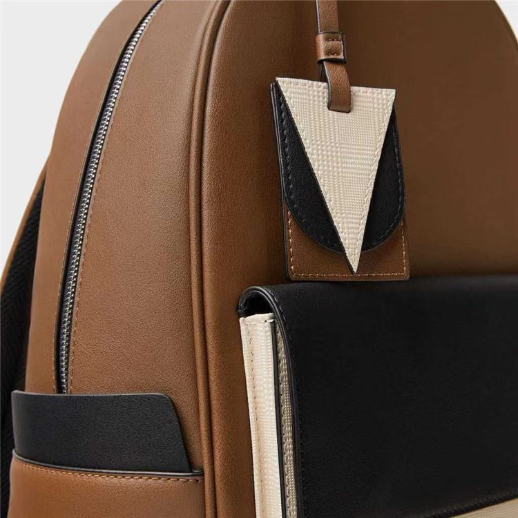 089d5363-c327-4eea-93e6-1b5bf212a21c.jpg PENNYPACK Three-color Stitching Backpack, Travel Leisure Schoolbag - Image 6