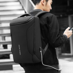 MARK RYDEN Streamlined Water Repellent; USB External Charging Backpack