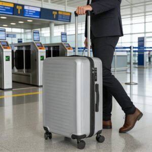 FERN ROCK 2025 Silver Hard sided 3Piece Suitcase Set; 20" 24" 28"