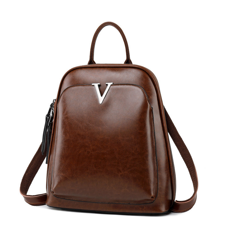 2547091501530.jpg Signature V Inspired Series Genuine Leather Backpack - Image 9