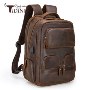 TIDING GENUINE Leather Backpack
