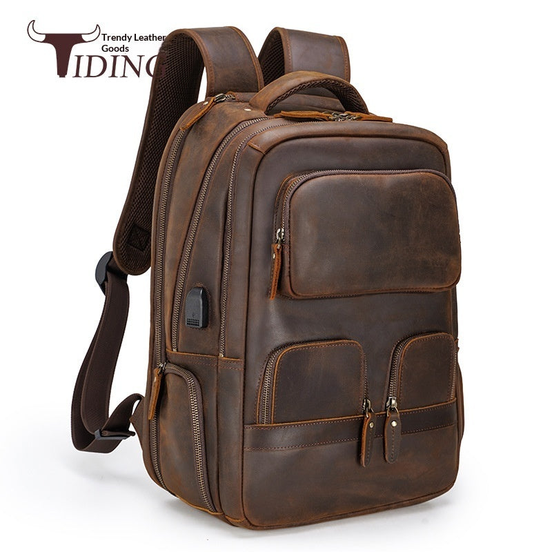 2e09d54f-0524-4765-bd6f-86b49c1cf3c0_trans.jpg TIDING GENUINE Leather Backpack