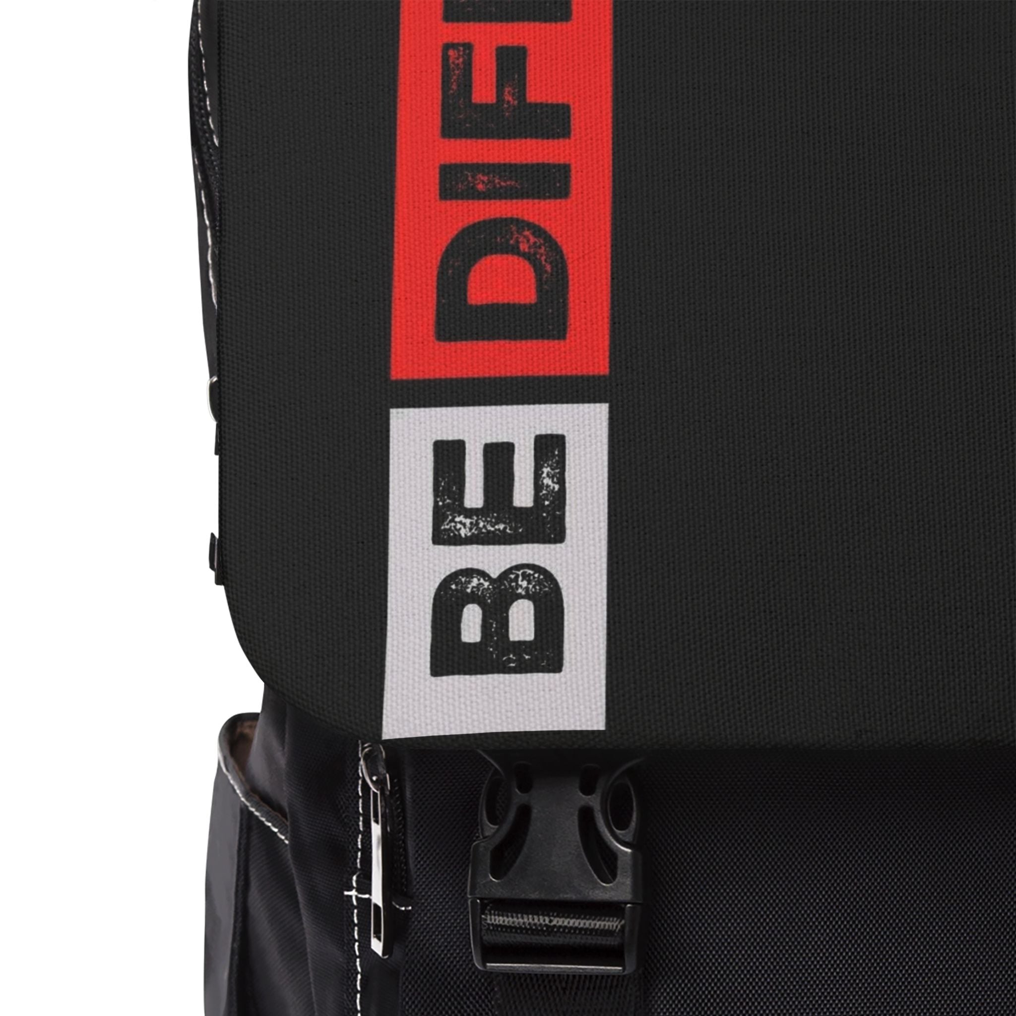 3814138646766883093_2048.jpg Be Different Black Casual Backpack ?? Urban Daypack with 'BE DIFFERENT' Accent - Image 5
