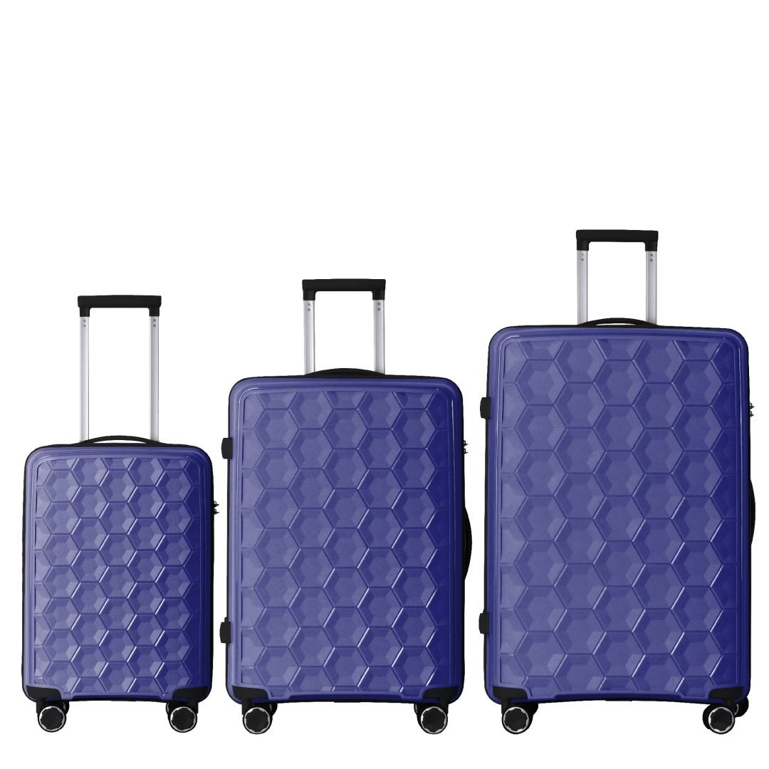 38406399-8abc-46cd-97e2-fff4f6d955dd.jpg POINT BREEZE 3-Piece Hardshell Luggage Set; Travel Lightweight Suitcases, TSA Lock & Moulded Corner, 20" 24" 28"