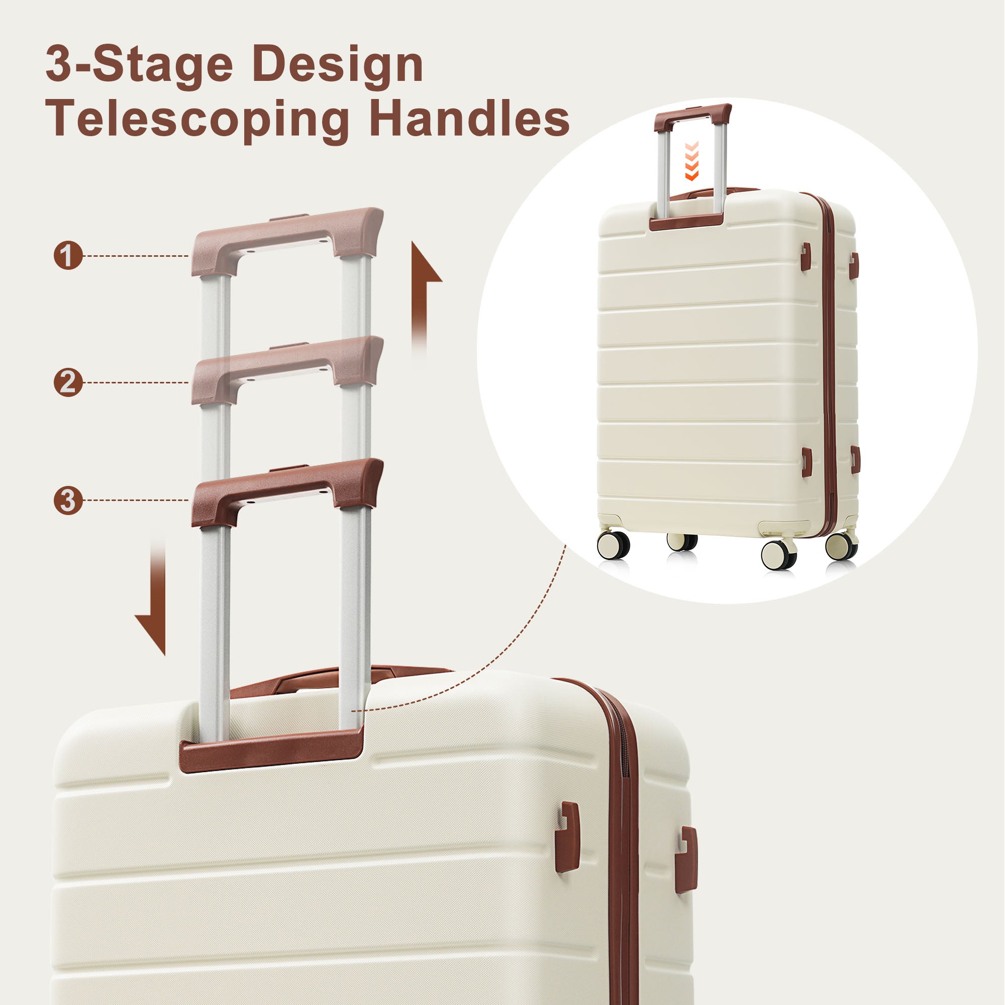 38d7402dd4c249dfb9cd3dd369b90801.jpg TRAVELPRO MAX 3-Piece Hardside Luggage Set with TSA Lock, 14" 20" Spinner Suitcase Set with Expandable Travel Duffel Bag & Waterproof Toiletry Kit, Adjustable Handle - Image 3
