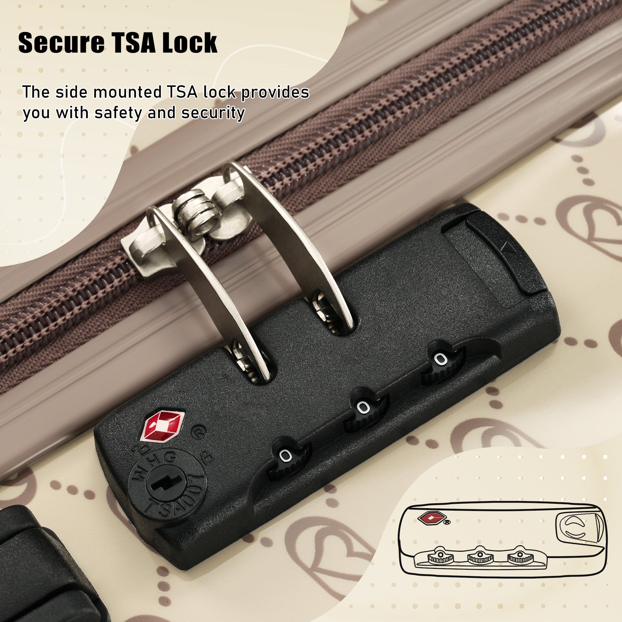 44c4d74d7d1443ea88c1001a7cbaa93f.jpg COBBS CREEK 6-Piece Hardside Luggage Set with TSA Lock, 14" 16" 20" 24" 28" Spinner Suitcase Set with Expandable Travel Duffel Bag, 360?? Smooth Rolling Wheels, Adjustable Handle - Image 5