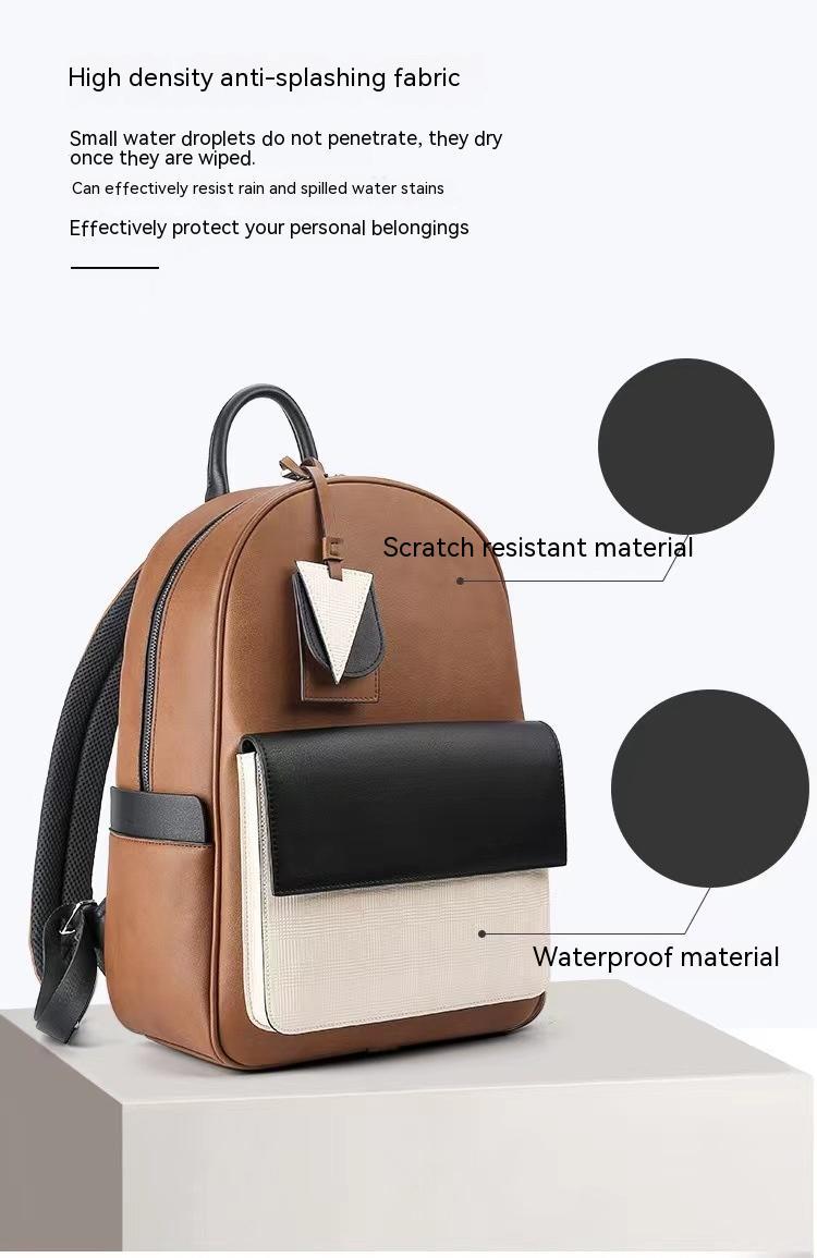5da205a4-4a4b-43ba-8015-717ea5ffe024_trans.jpg PENNYPACK Three-color Stitching Backpack, Travel Leisure Schoolbag - Image 2