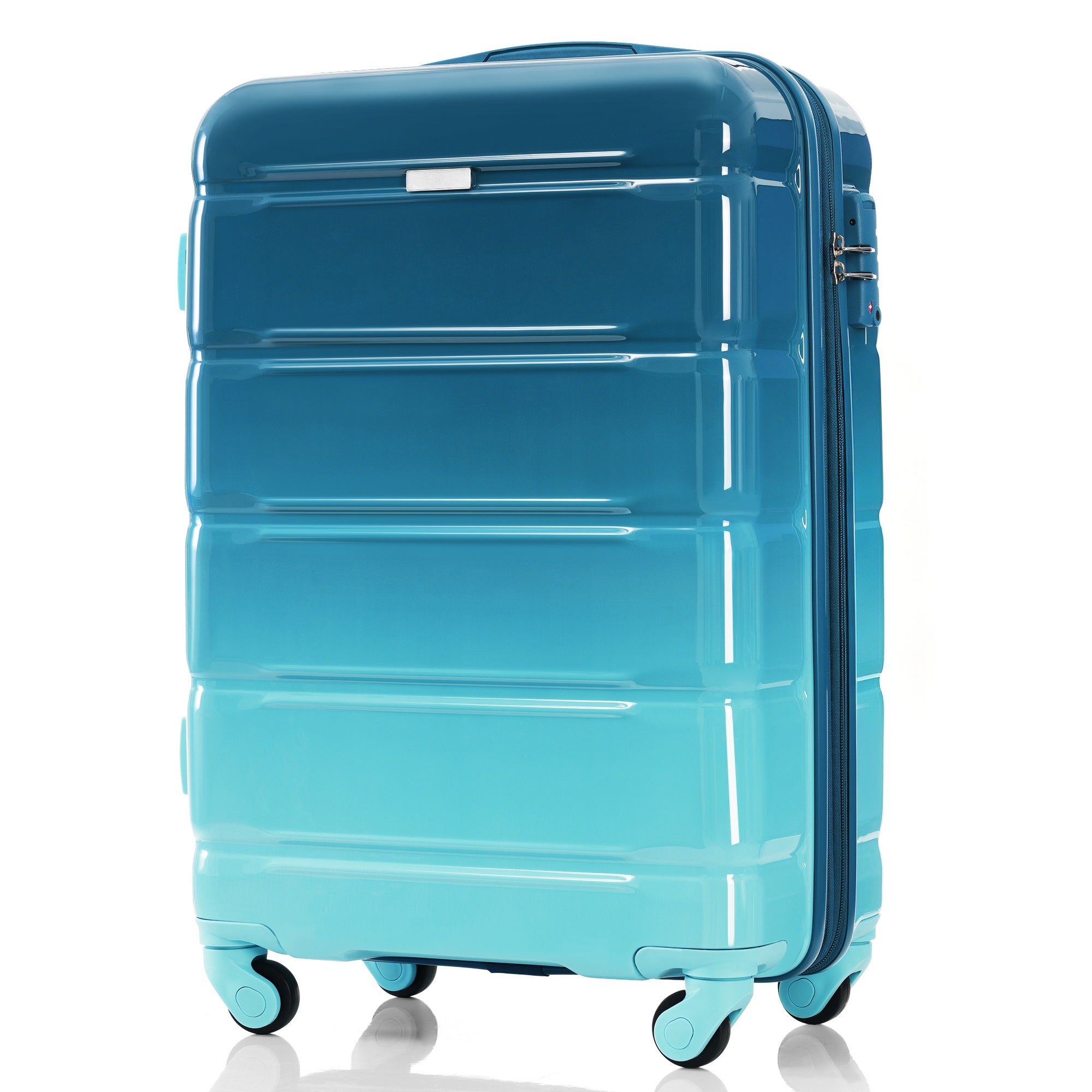 614ed3ddf180433b9b4ea6a8f7159b53.jpg FOX CHASE OMBRE 3-Piece Luggage Set - 20inch Suitcase with TSA Lock Travel Backpack Wet-Dry Toiletry Bag - Image 10