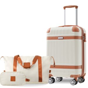 BELMONT PRO Hardshell Luggage Set 3-Piece, 20 Inch Carry-On Suitcase With Spinner Wheels TSA Lock