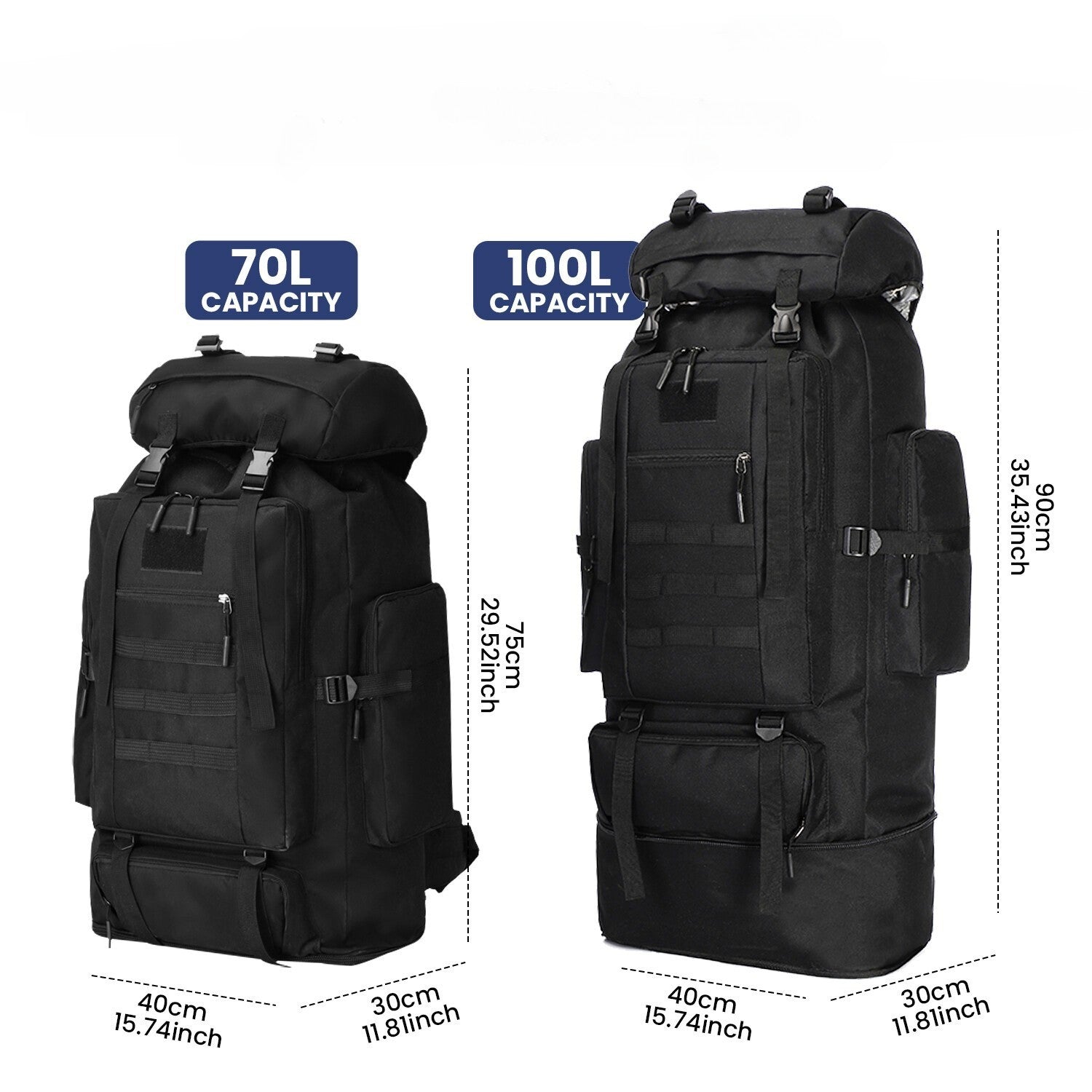 669e187d-bb1b-428f-a782-67599414481d.jpg ZAINO GRANDE Lager Hiking Camping Backpack Extra Large Rucksack Mens Outdoor Luggage Bag100L - Image 10