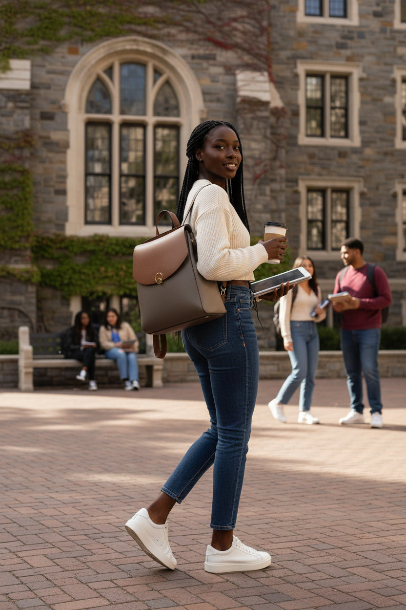 7a437466-ac69-4b0c-9031-9c6268b0f7e7.jpg STENTON AVENUE Genuine Leather Women's New Leather Backpack