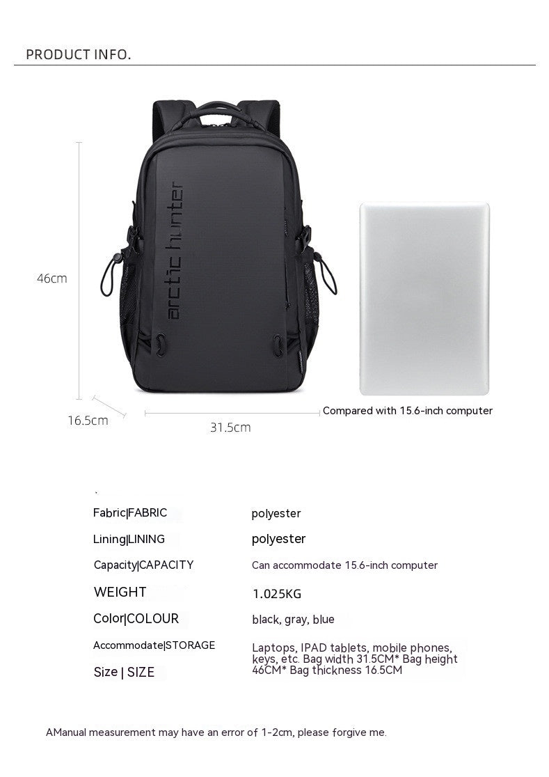 7fc0af81-b853-44d9-91ac-526772eb0323.jpg ARCTIC HUNTER Large Capacity Men's Waterproof Daily Commuter Backpack - Image 6