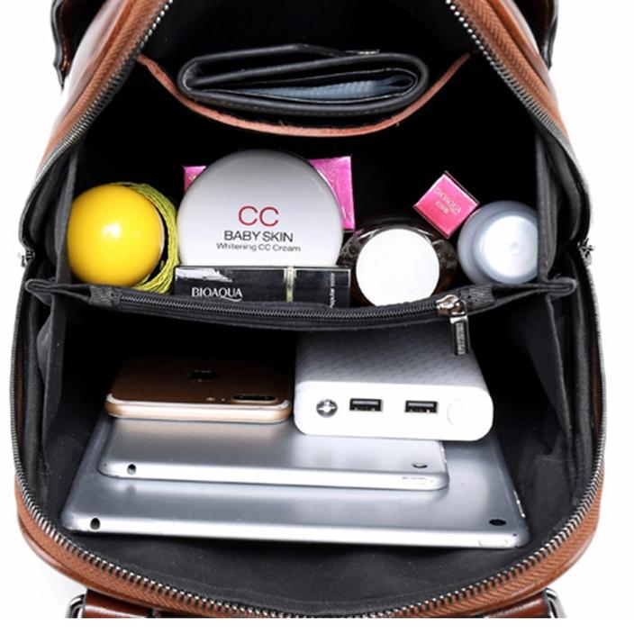 80833490813574.jpg Signature V Inspired Series Genuine Leather Backpack - Image 8