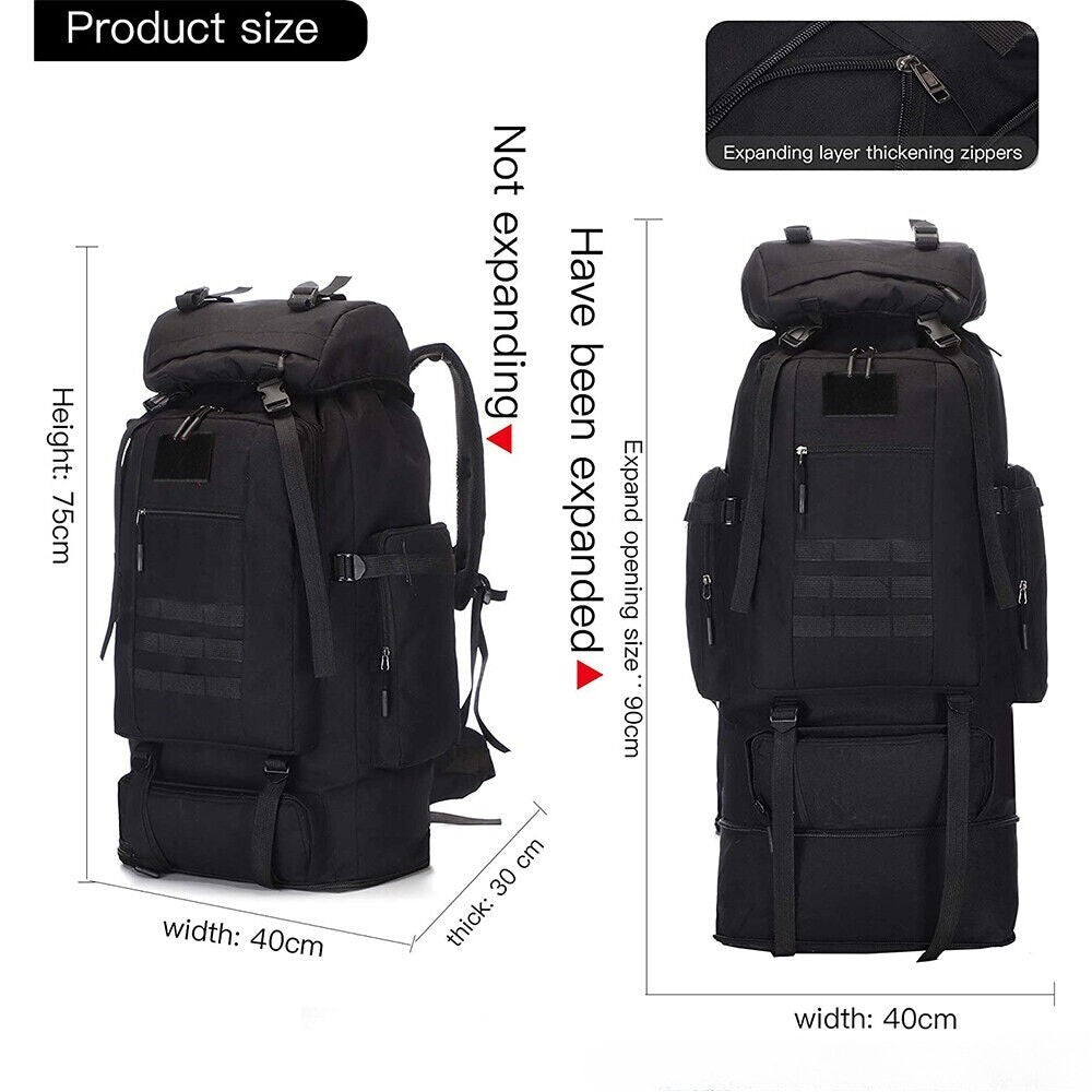 845624db-562f-4394-b8ec-630aeeefeef1.jpg ZAINO GRANDE Lager Hiking Camping Backpack Extra Large Rucksack Mens Outdoor Luggage Bag100L - Image 2
