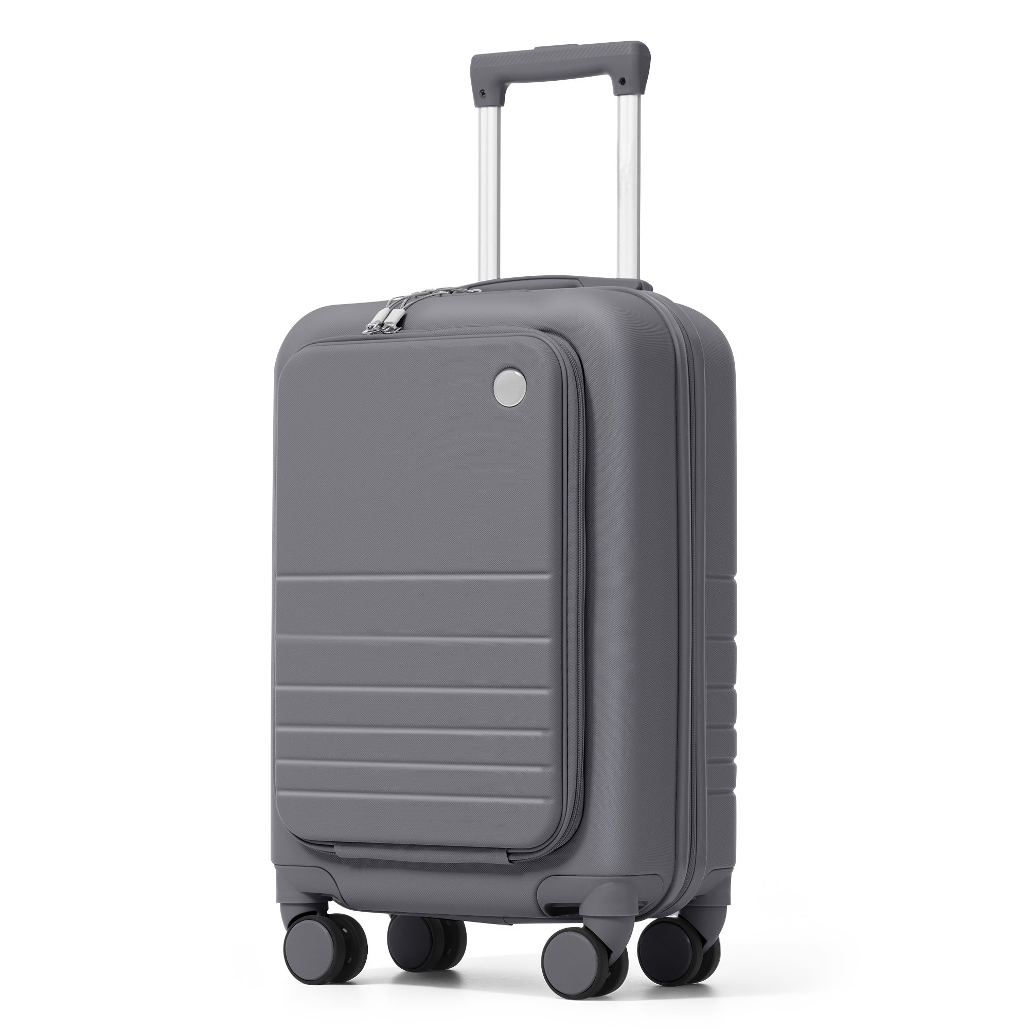88d5132978a145b98bf22531cd01ea40.jpg ELITE ICONIC Front Opening 20-Inch Carry-On Luggage with Expandable Travel Bag, with USB Port , Cup Holder - Image 8