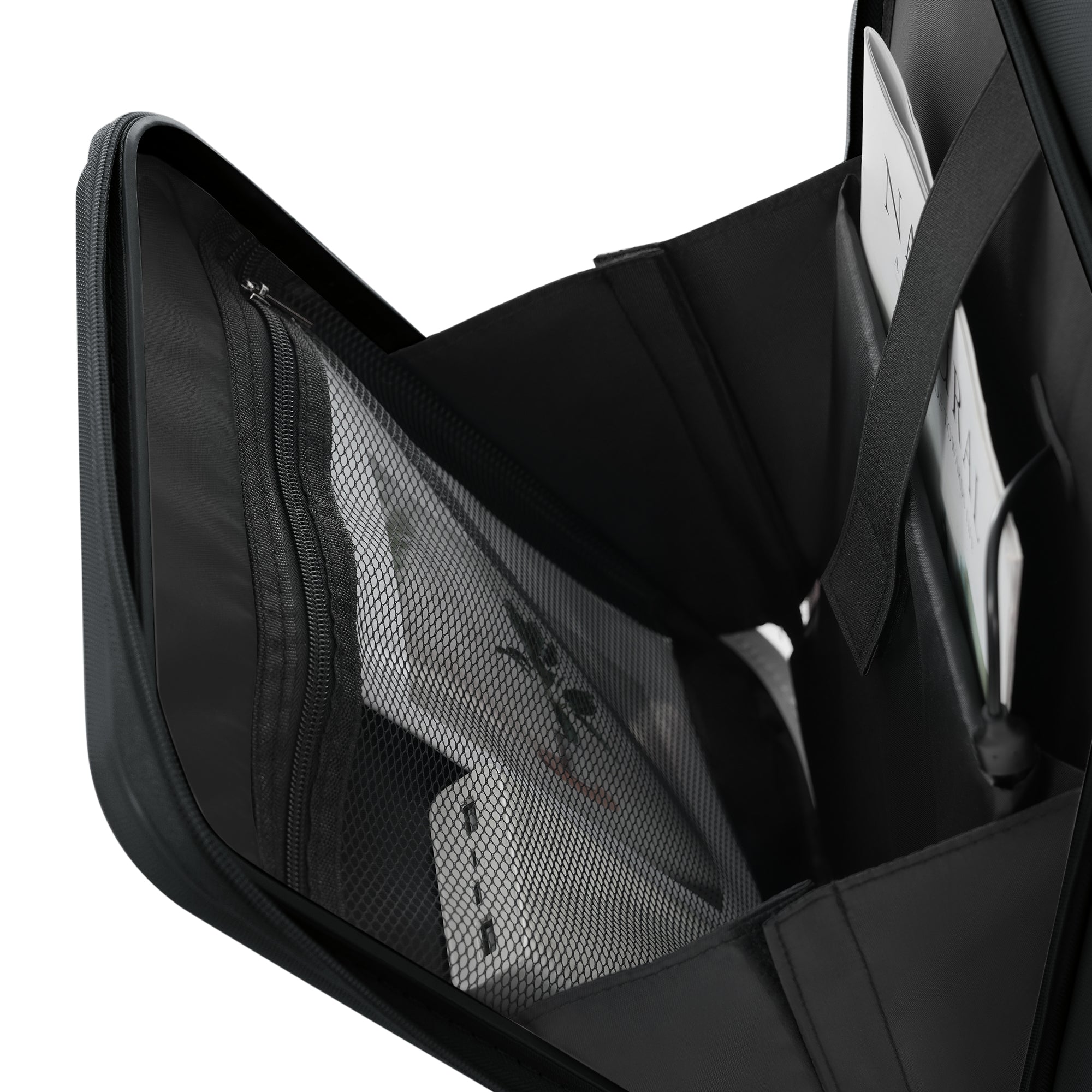 9e8c96aa98b043f6a1fcef24ba167e8d.jpg ELITE ICONIC PRO Front Opening 20-Inch Carry-On Luggage with Expandable Travel Bag, with USB Port , Cup Holder - Image 7