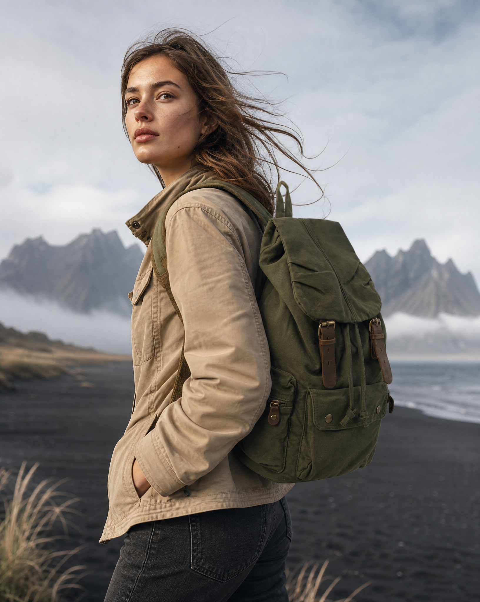 Generated_with_Kive.ai_-_kive-image_41.png TOMMY'S Leisure backpack large capacity canvas bag - Image 3