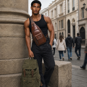 TOMMY'S Leisure backpack large capacity canvas bag
