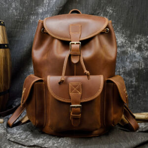 Retro GENUINE Cowhide Casual Backpack