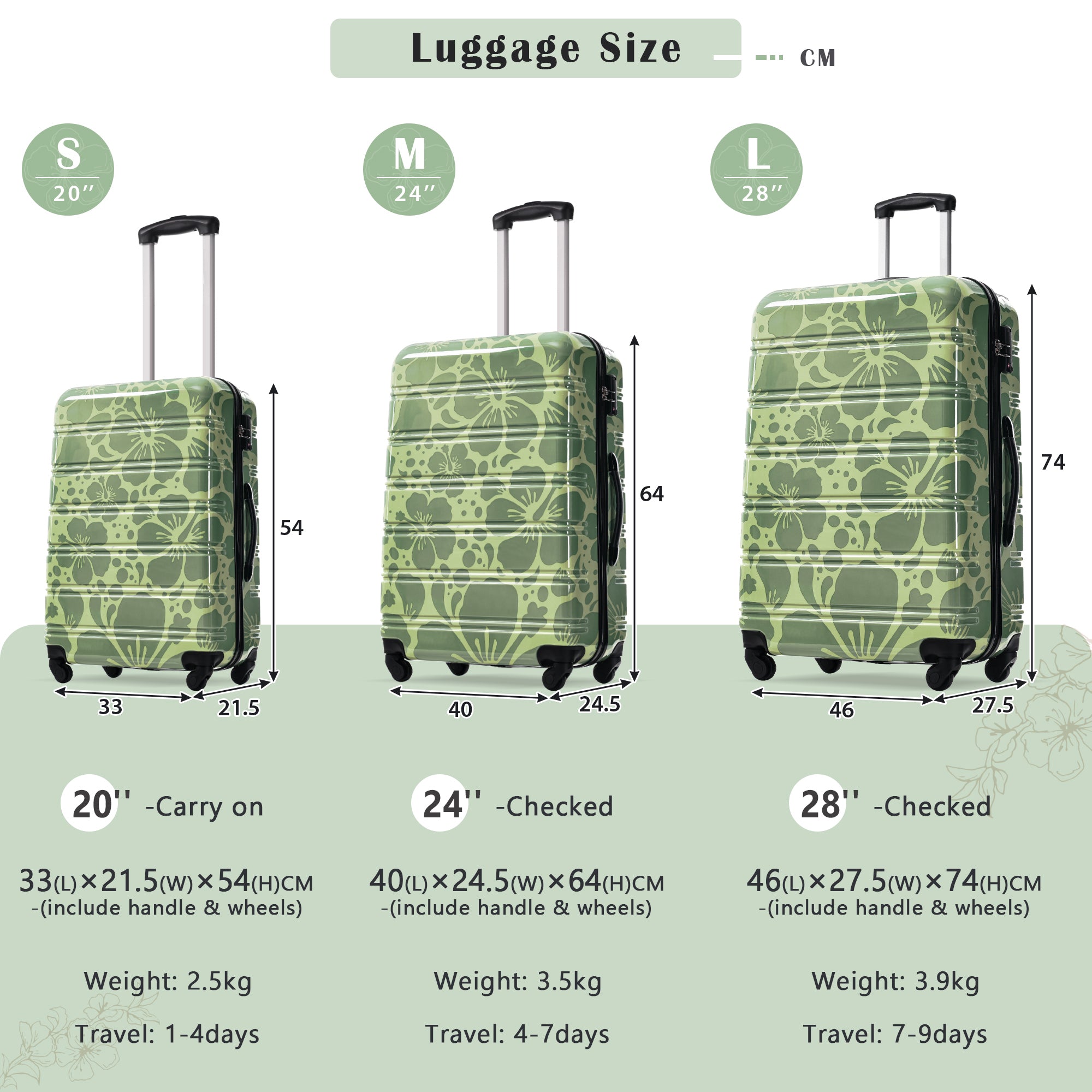 a6b5b297-f8a1-4f8d-bb4a-2f01cc8f53b0.jpg UNIVERSITY CITY 3 Pcs Hardshell Spinner Suitcase; TSA Lock Lightweight-20" 24" 28" - Image 4