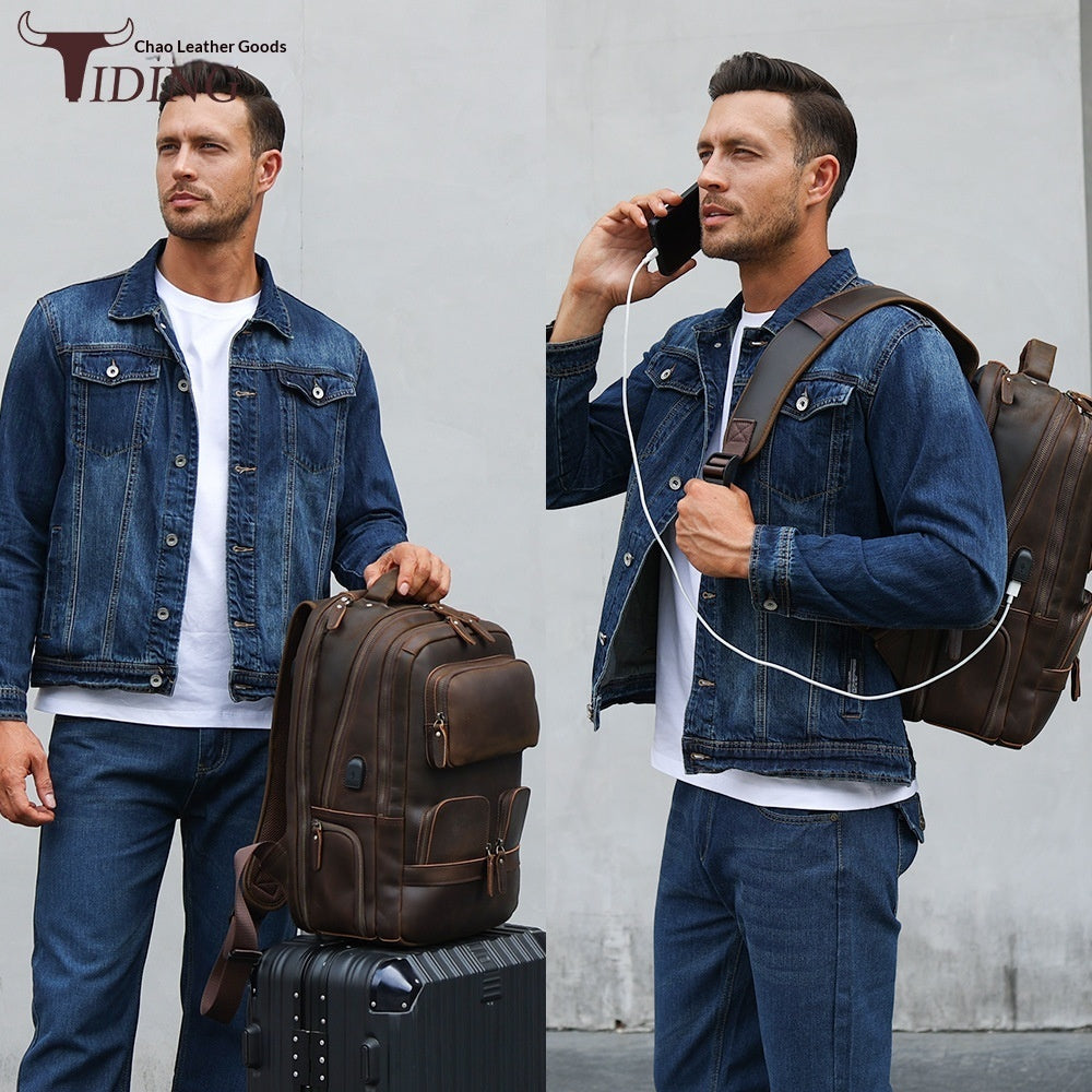 abb31525-5be0-4484-84bf-a7d2dcf175d4_trans.jpg TIDING GENUINE Leather Backpack - Image 6
