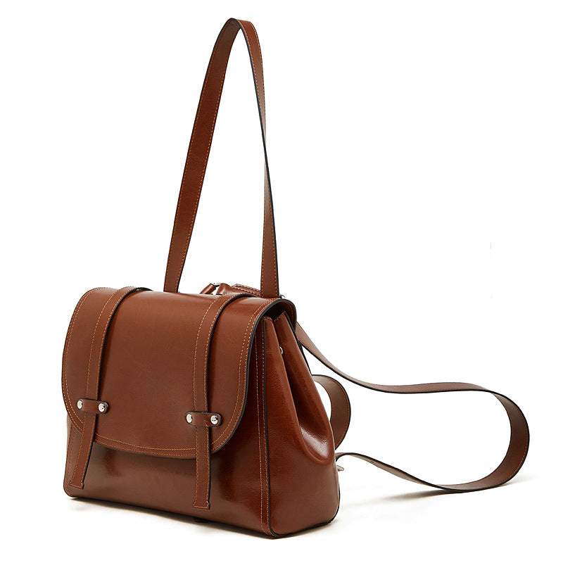 b39056c9-76ac-4025-b9b6-3b3a6eb8dfb9.jpg SOCIETY HILL DESIGNER Womens Genuine Cowhide Leather Backpack With An Oil-wax Finish - Image 5
