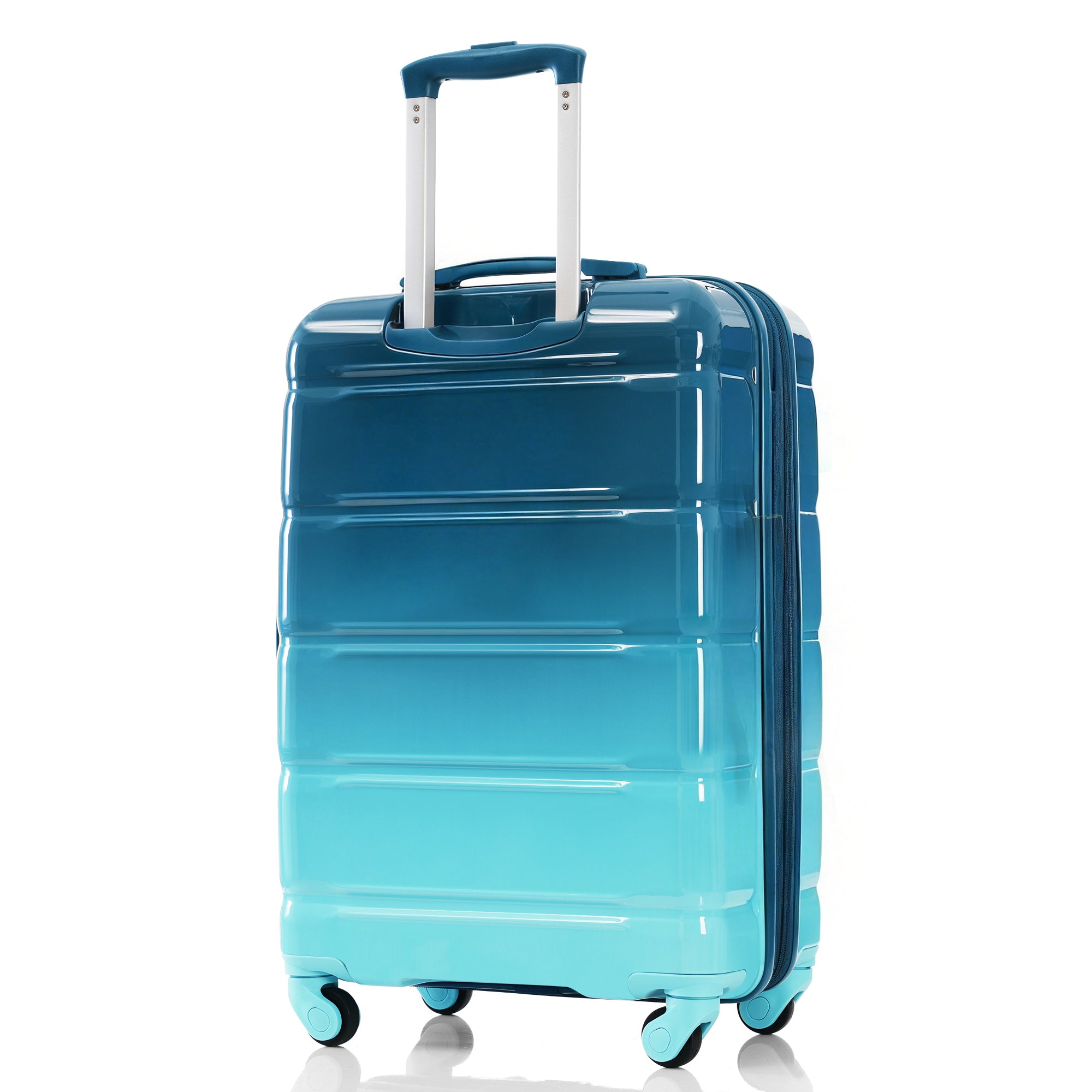 e14cbb2d5b5c48ccb7b7f30c982ca851.jpg FOX CHASE OMBRE 3-Piece Luggage Set - 20inch Suitcase with TSA Lock Travel Backpack Wet-Dry Toiletry Bag - Image 2
