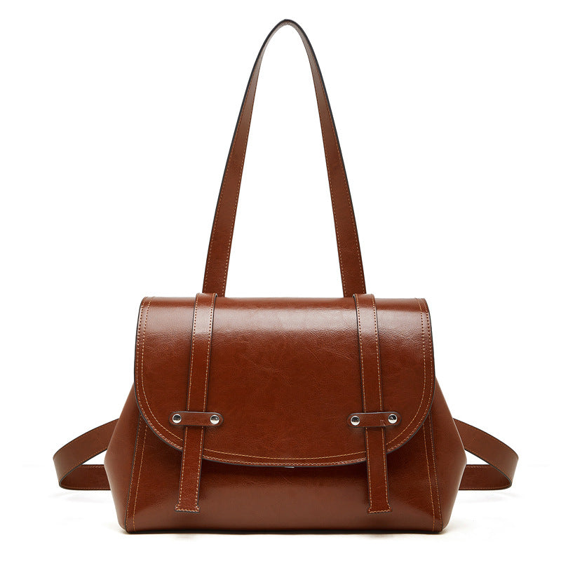 ec17ebcc-f8c2-4be9-913a-23b2ec37748d.jpg SOCIETY HILL DESIGNER Womens Genuine Cowhide Leather Backpack With An Oil-wax Finish - Image 7