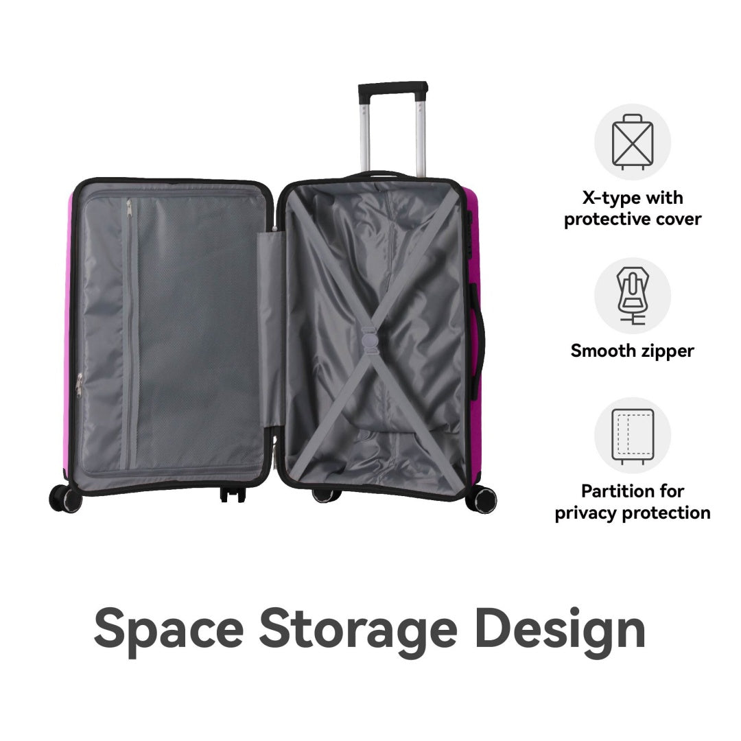f3d44de4-3ee9-4c9f-b9c7-fd24448b5c09.jpg POINT BREEZE SERIES 3-Piece Luggage Set Travel Lightweight Suitcases, TSA Lock & Moulded Corner, 20" 24" 28" - Image 7
