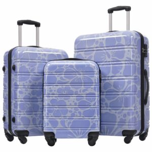 UNIVERSITY CITY ELITE Hardshell Luggage 3 Pcs Luggage Set; Spinner Suitcase With TSA Lock Lightweight-20"-24"-28"